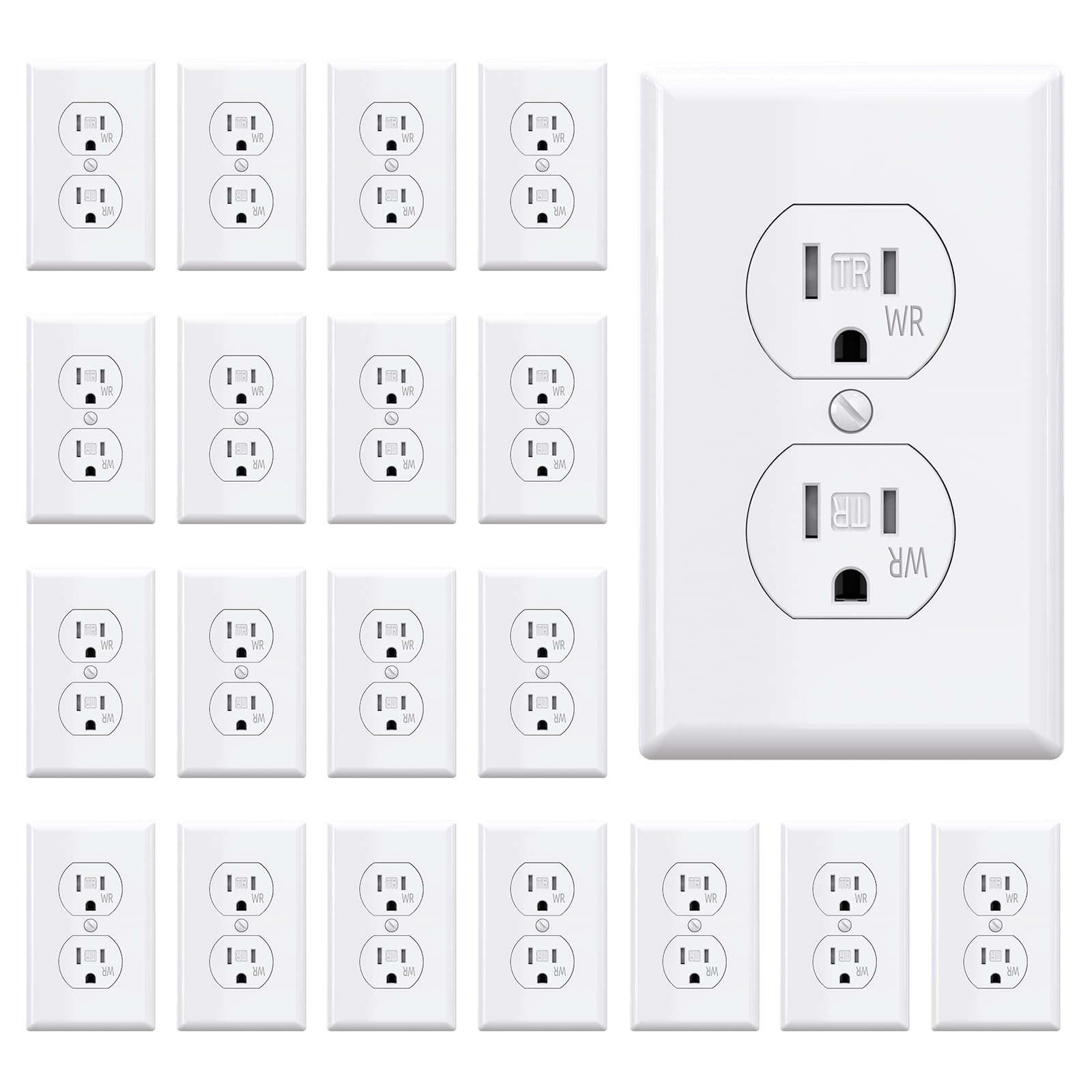 Qudplex Outlets Snapklik.com : 15 Amps Duplex Outlets And Wall Plates Bundle,Weather ...