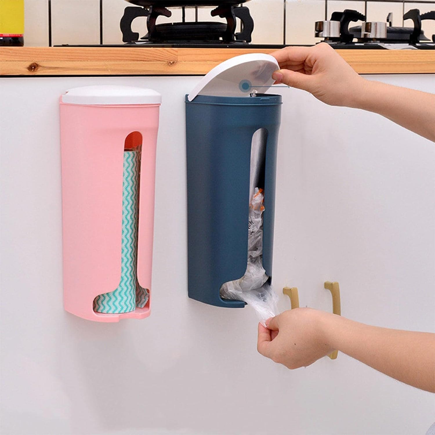 SVK Dream Wall Mount Grocery Dispenser Plastic Recycle Bag Storage Organizer Container Holder (multi)-image-27