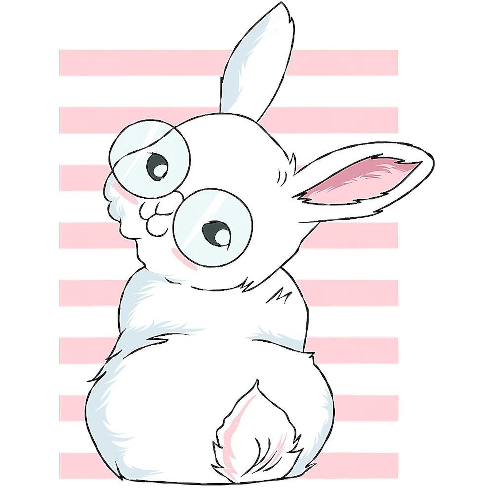 CafePress Cute Easter Bunny Rabbit Butt Easter Egg Hunt Gift Twin Duvet Cover, Printed Comforter Cover, Unique Bedding,