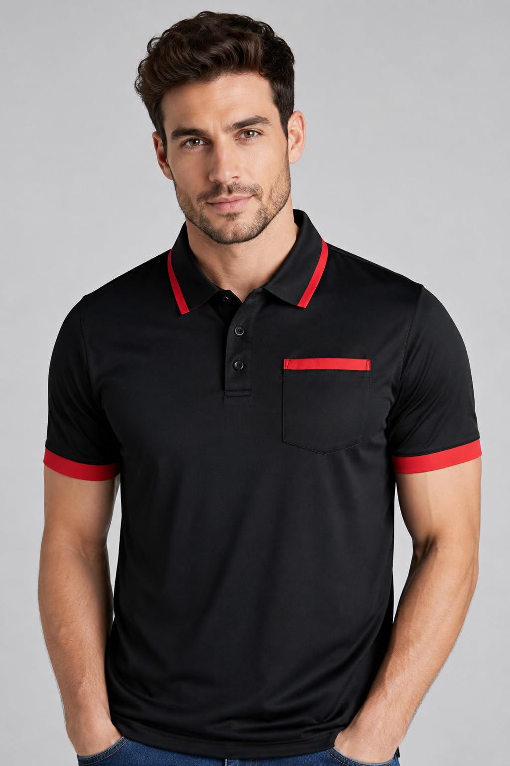 Liberty Imports Dry Fit - Polos de Manga Corta para Hombre (3 Unidades)
