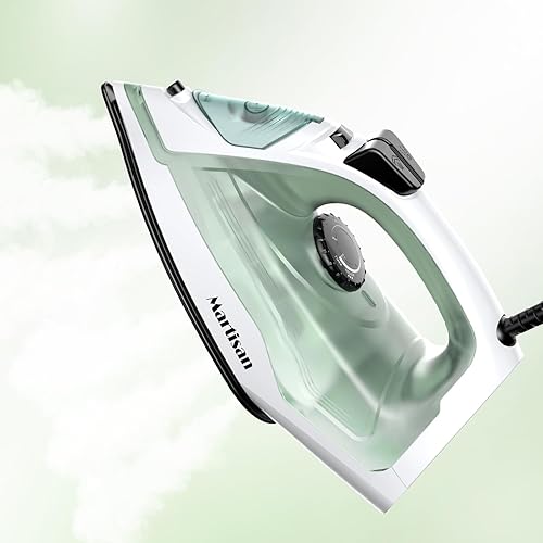 Martisan Potente vaporizador de 2000 W, plancha de vapor para ropa, plancha de ropa, suela antiadherente, 4 en 1, calentamiento rápido, vapor de
