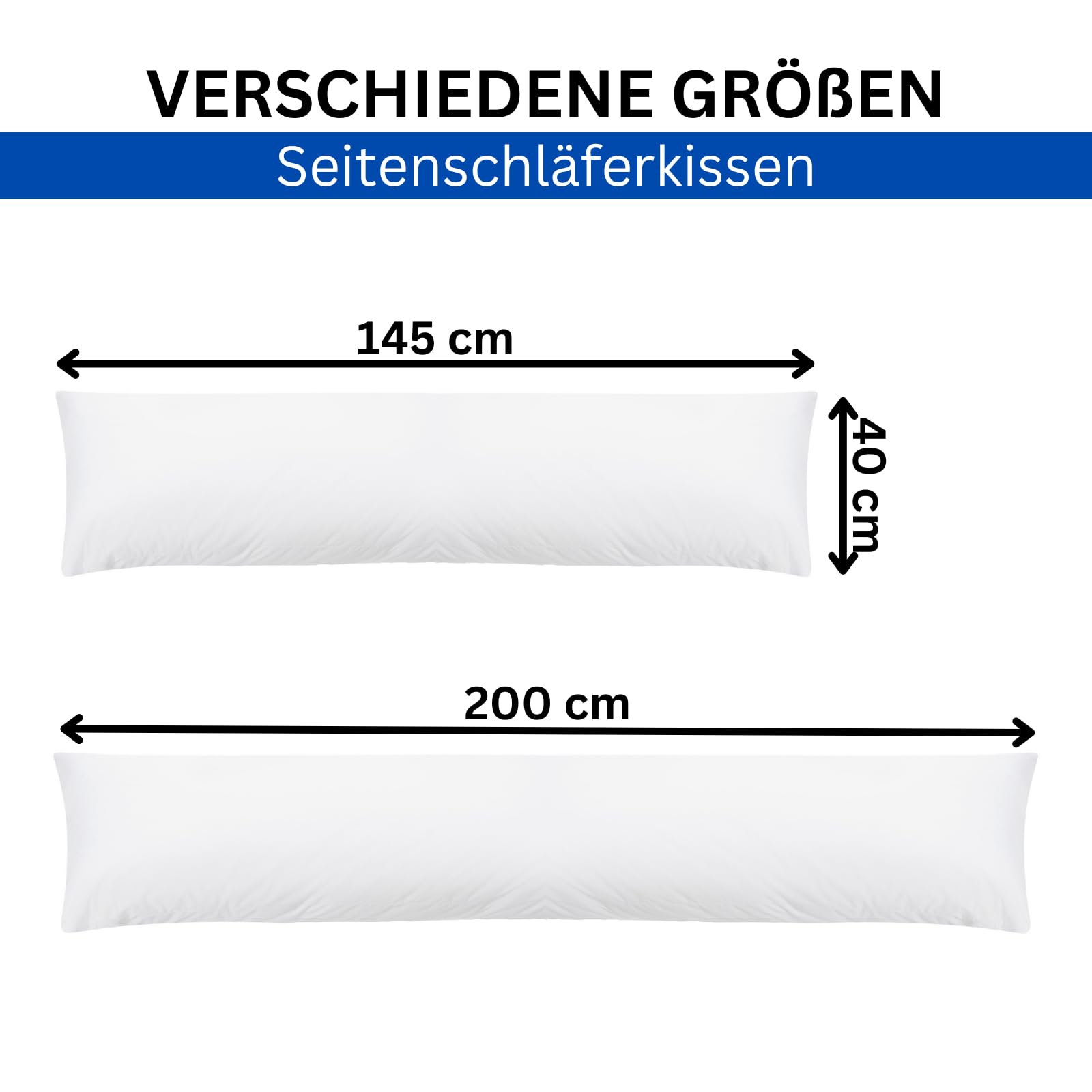 Moon Future Kissen daunenweich Ultrasoft - Seitenschläferkissen 40x145 cm