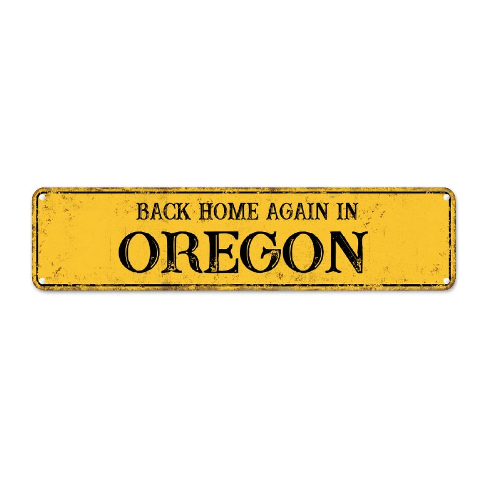 Plaque en métal Oregon vintage de 61 cm pour embellir votre buanderie