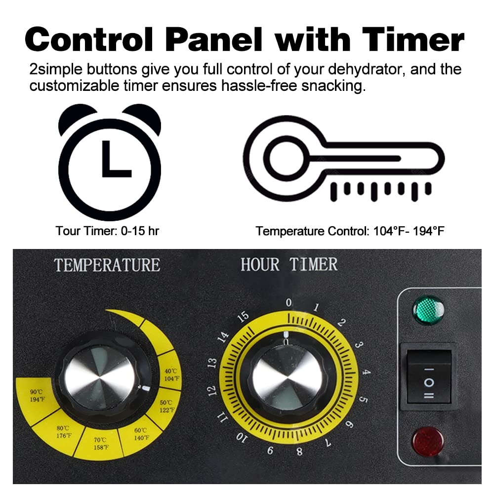 Buy ZXMOTO Commercial Food Dehydrator,10 Trays Digital Stainless Steel