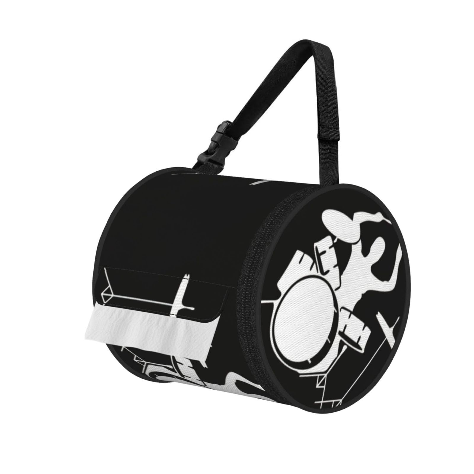 Drummer Print Fashion Tissues Organizer Box, Hanging Tissue Holder For Purse Coins For Car Office Daily Outing