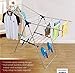 CRESNEL Stainless Steel Clothes Drying Rack – Adjustable Gullwing and Foldable for Easy Storage – Rust-Proof for Indoor and Outdoor Use