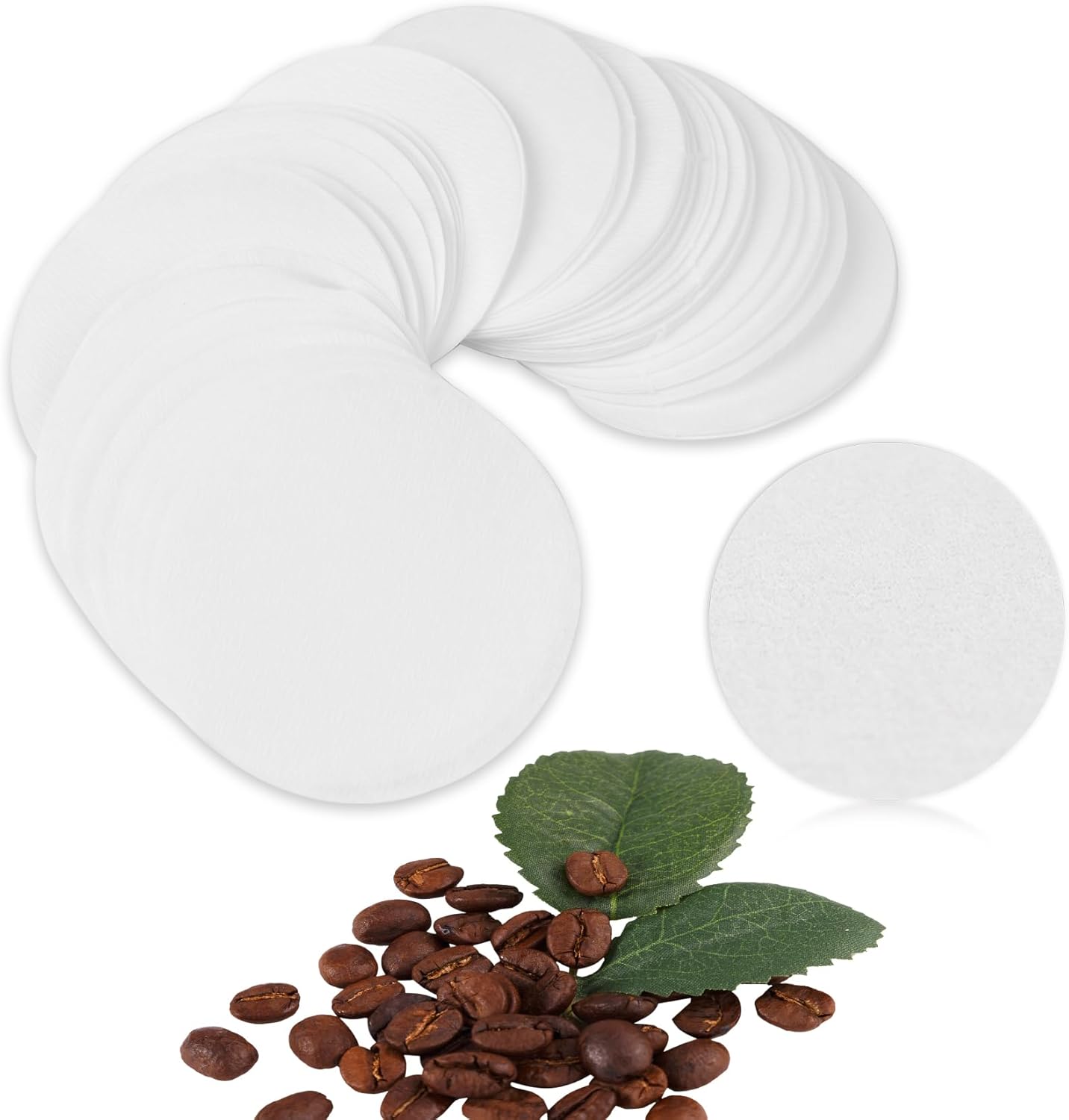 200 PCS Round Coffee Filter Paper, 56 mm Disposable Coffee