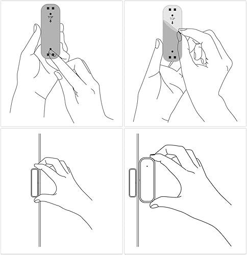 Miniatura 8 de Sensor de puerta  Alerta WiFi magnética, sensor inalámbrico de contacto de ventana en tiempo real  para seguridad del hogar, negocios, habitación