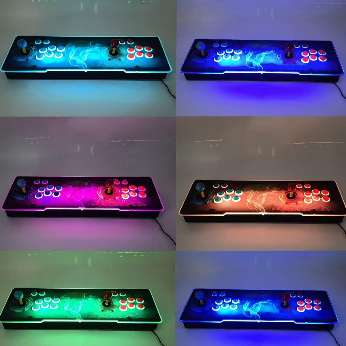 31900 Giochi in 1 Pandora's Box Arcade, 3D Arcade Game Console con 2 Joystick, 1280x720 Full HD, VGA, HDMI, Supporto Ricerca/Salva/Nascondi/Pausa Gioco fino a 4 Giocatori
