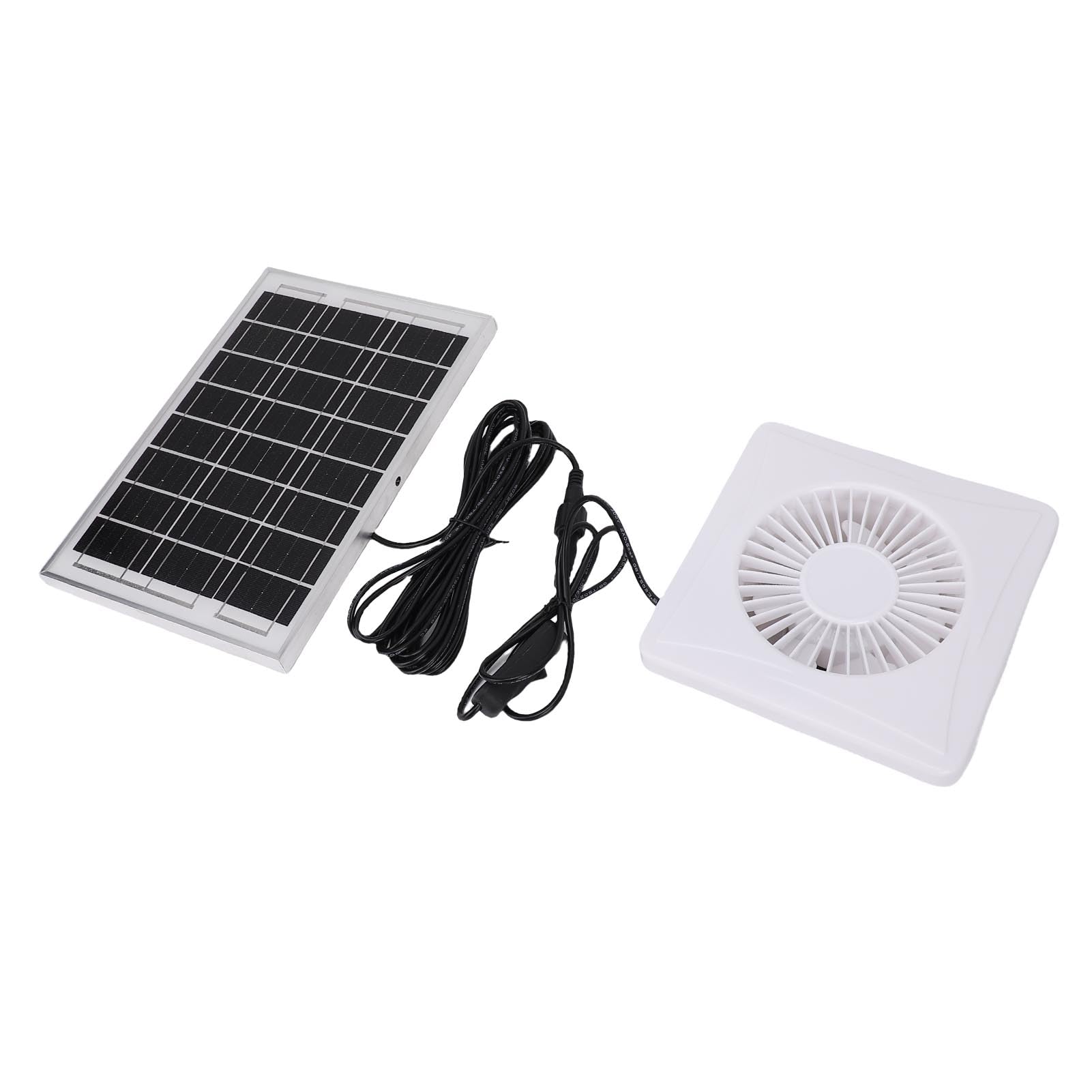 Rengue Solarbetriebener Dachventilator 6W, 4-Zoll-Lüfter für Hühnerstall