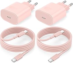 USB C Charger Charging Cable for iPhone 17 16 16e 15/17 16 15 Pro/17 16 15 Pro Max/Plus, 2 Pack 25 W USB C Power Adapter Fast Charging Cable for iPad Pro/Air/10th Generation, Fast Charger Plug with 2