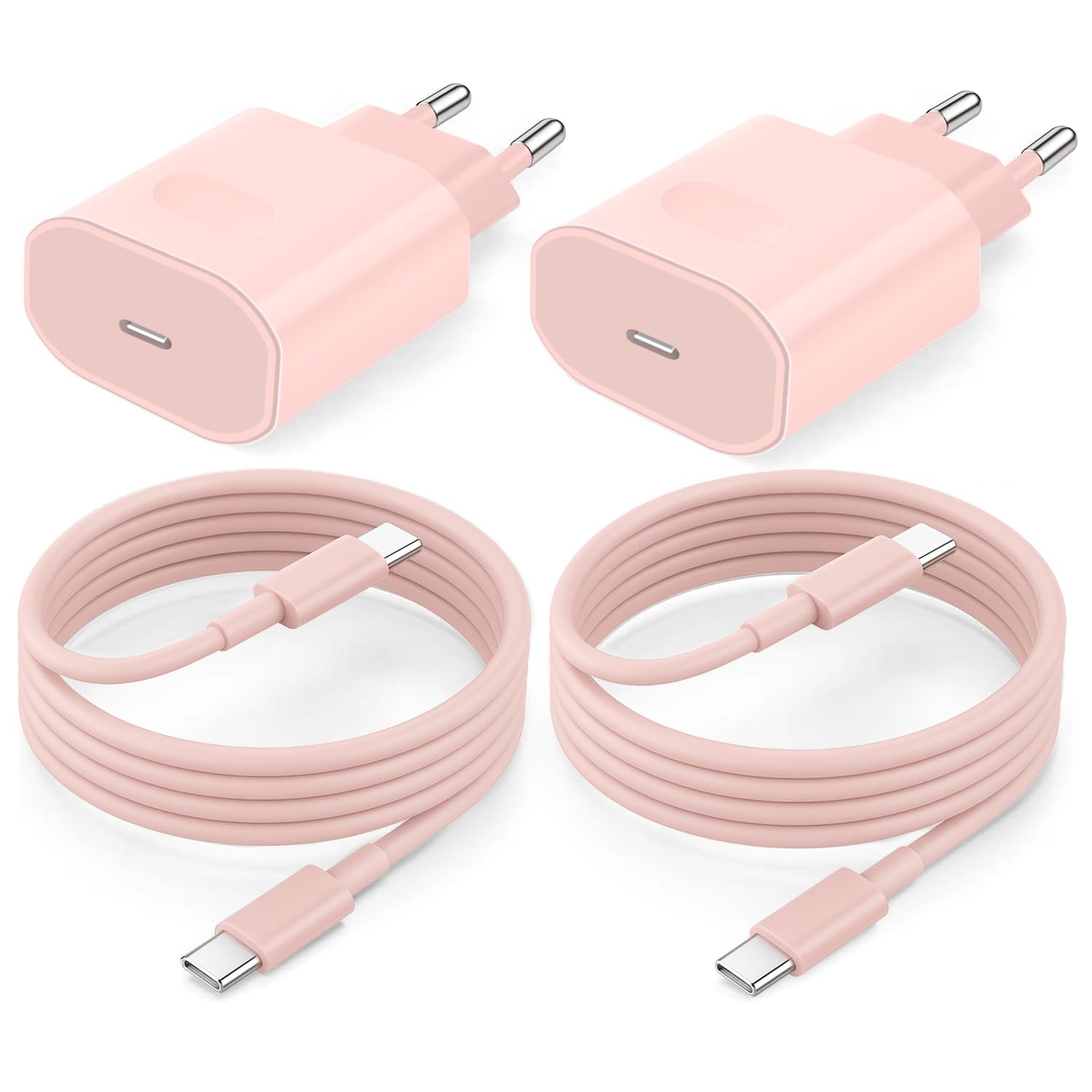 USB C Ladegerät Ladekabel für iPhone 17 16 16e 15/17 16 15 Pro/17 16 15 Pro Max/Plus,2Pack 25W USB C Power Adapter Schnellladekabel für iPad Pro/Air/10.Generation,Schnellladegerät Stecker mit 2M Kabel