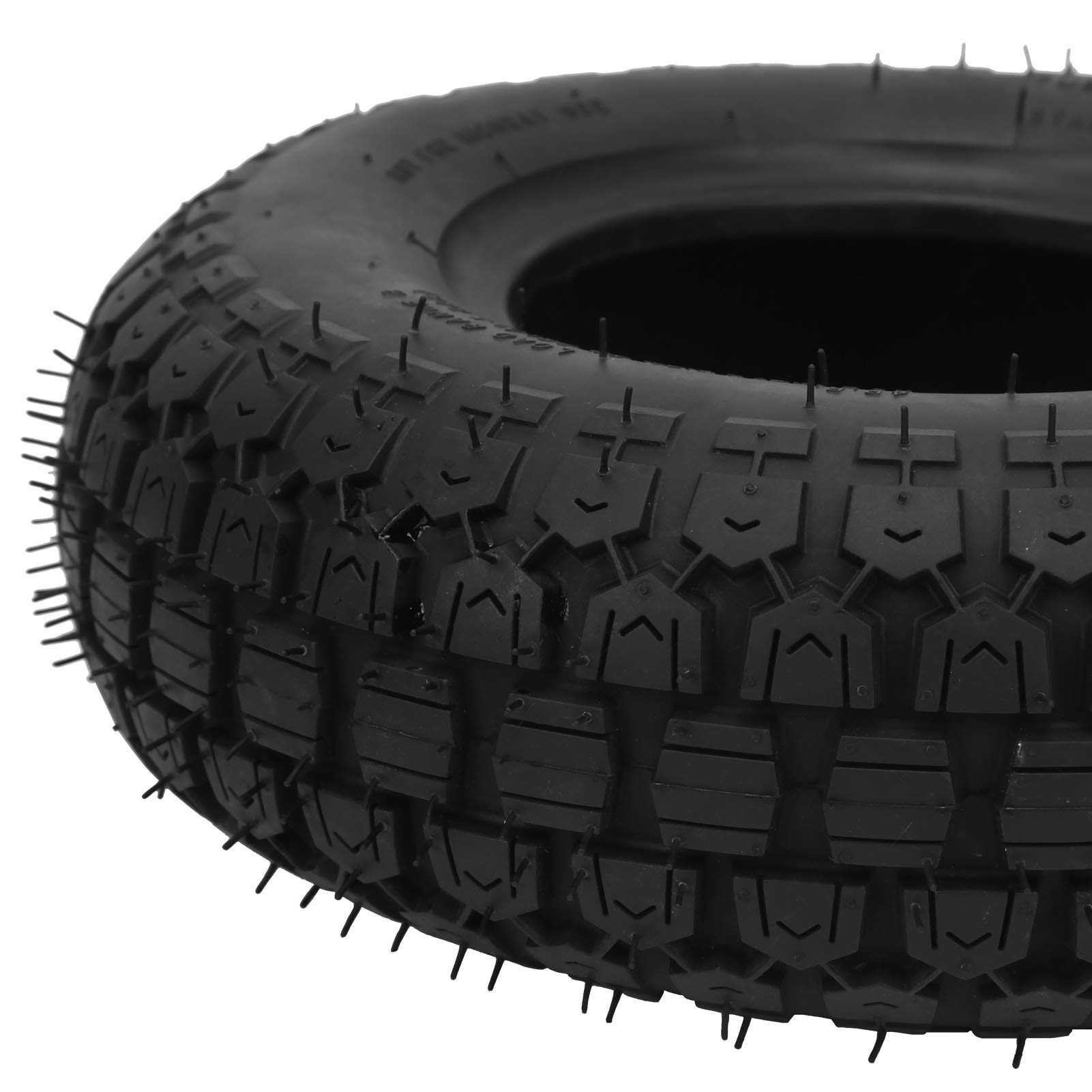 Neumático de Caucho, 2 Piezas 4,10/3,50-6 Neumáticos Y Tubos, Efecto de Absorción de Impactos Neumático de Cortacésped de Agarre Fuerte, para Carros, Carretillas, Remolques de Jardín, Carros