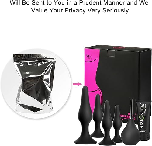 Miniatura 8 de Hisionlee Juguete sexual 4 unidades Juego de tapones anales de silicona médica Sensuality Sex Dolls no Púrpura 4