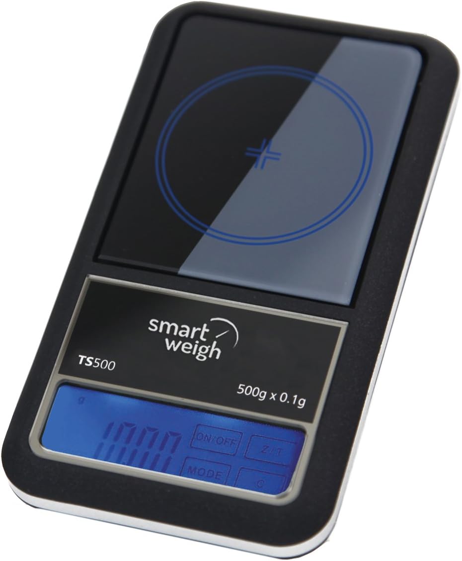 Smart Weigh TS500 Digital Touchscreen Pocket Scale 500 x 0.1g - Black