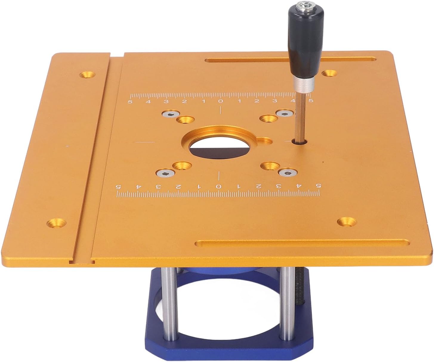 Jeanoko Woodworking Inverted Lifting Base Durable Electric Router Lift System for DIY Woodworking Tools, Adjustable Inverted Base for Work Tables, CNC Machined Aluminum Alloy