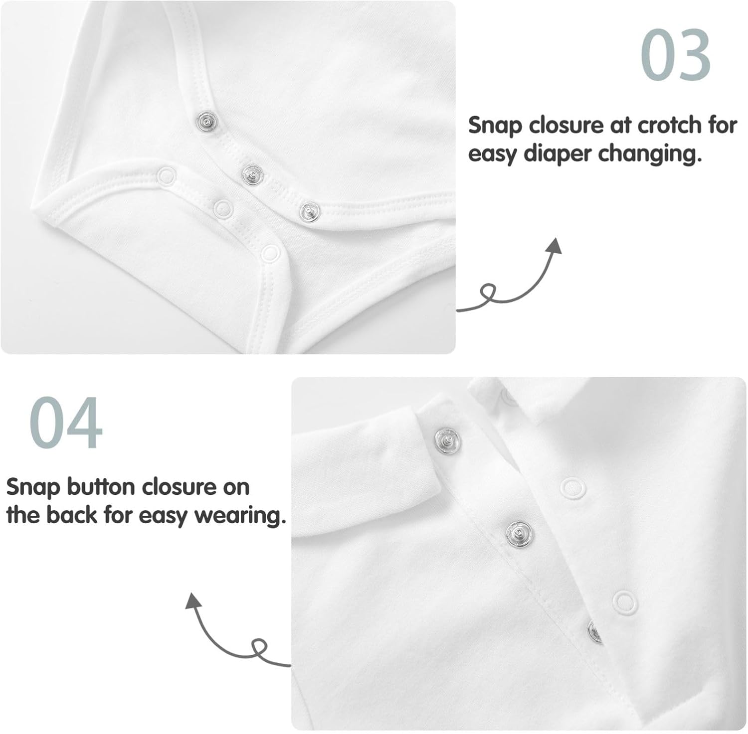 pureborn Baby Boys Girls Bodysuit Super Soft Cotton Romper 0-24 Months - Image 5