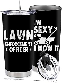 BSHELLOE Lawn Care Gifts for Men, Gardening Landscaper Gifts, 20 oz Stainless Steel Vacuum Insulated Tumbler