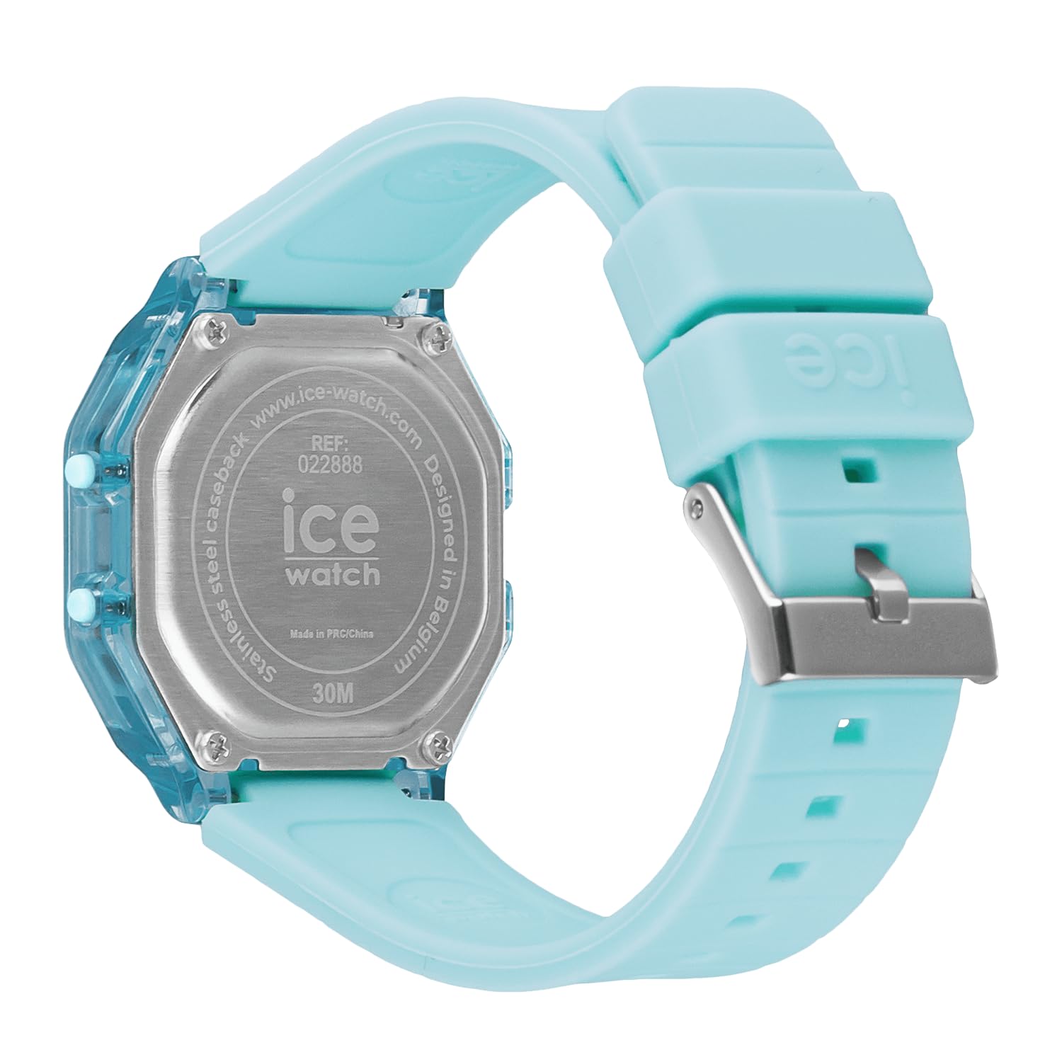 ICE-WATCH - Ice Digit Retro Clear - Reloj con Correa de Silicona (Pequeño)