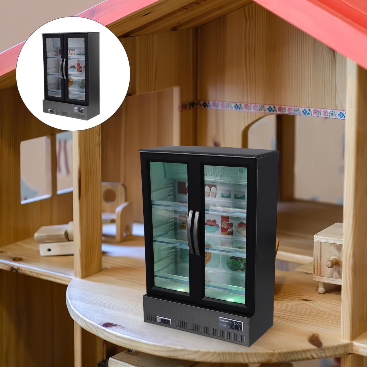 Miniature Doll House Refrigerator Model Realistic Fridge for Crafts Decor for Micro Landscapes Accessory for Miniature Scenes
