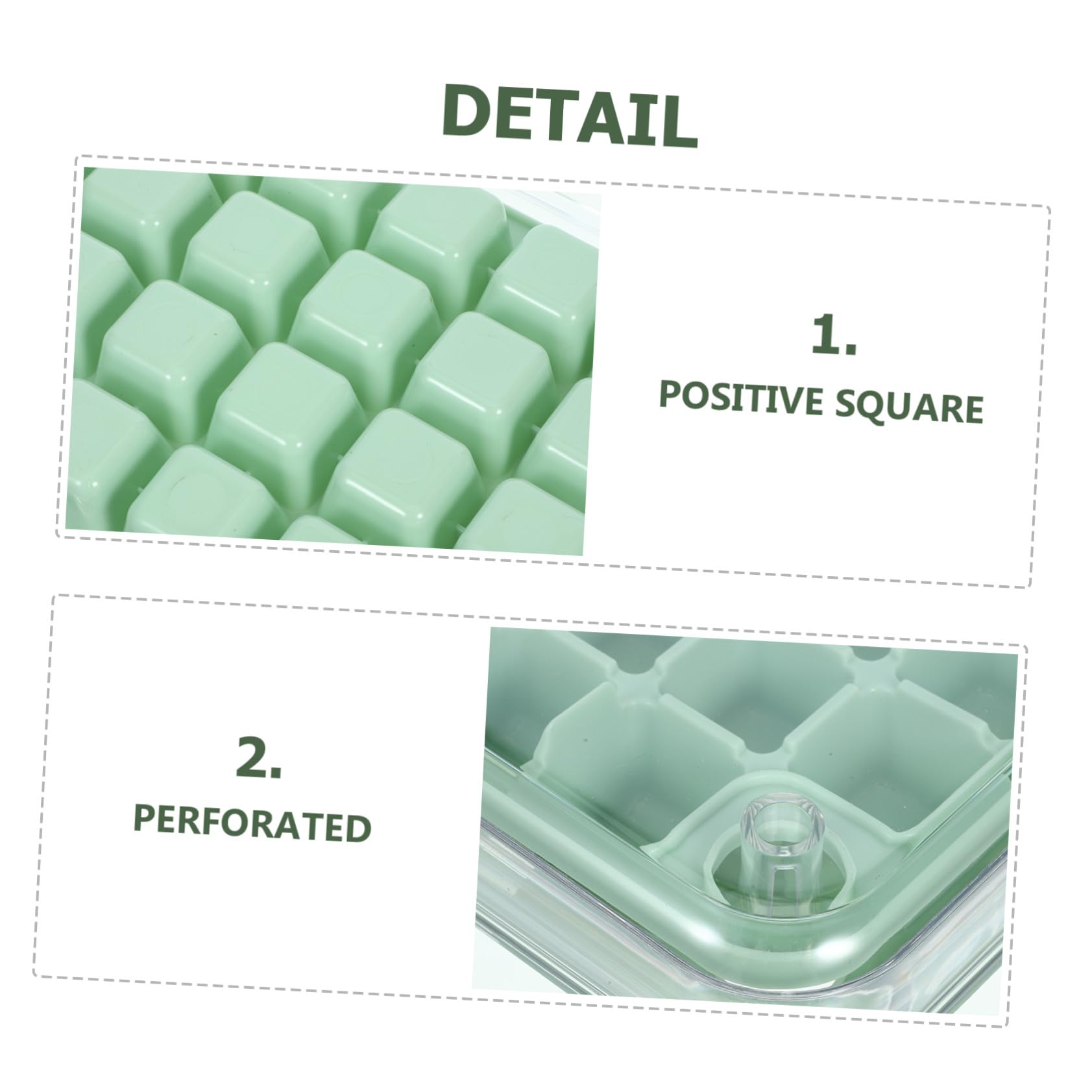 Eiswürfelform mit Behälter und Deckel DIY Eiswürfelschale für Zuhause Bpa Frei Leicht Entnehmbar Vielseitig für Getränke Cocktails Eiswürfel und Gefrierschrank Geeignet