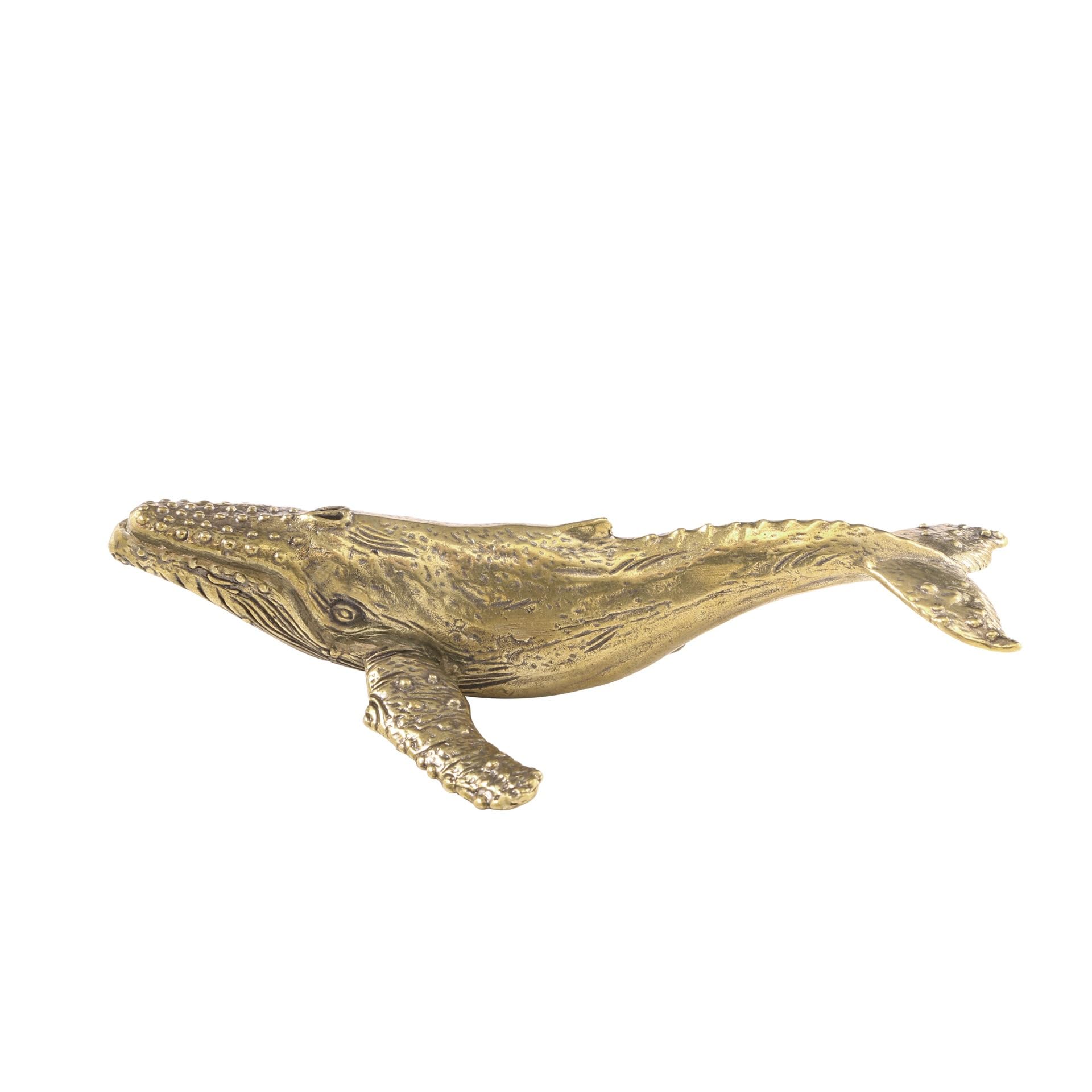 NGDFGR Vintage Brass Whale Statue For Home Decor, Office Desk, And Bookshelf Display - Nautical Décor, Paperweight, And Creative Gift