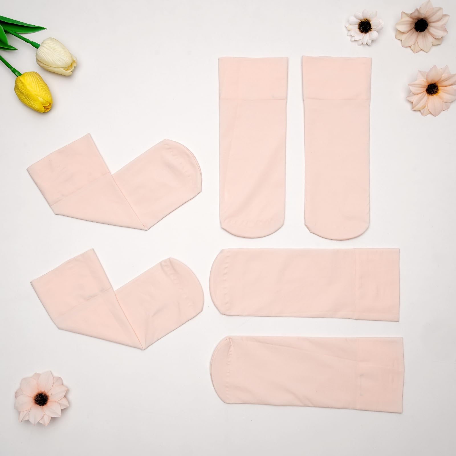 Leikedun Lot de 3 paires de chaussettes de ballet respirantes pour enfants - Blanc