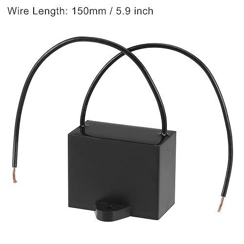 Miniatura 3 de uxcell Condensador de ventilador de techo CBB61 25uF 250V AC 2 alambres condensador de película de polipropileno metalizado 1.890x1.496x1.024 in