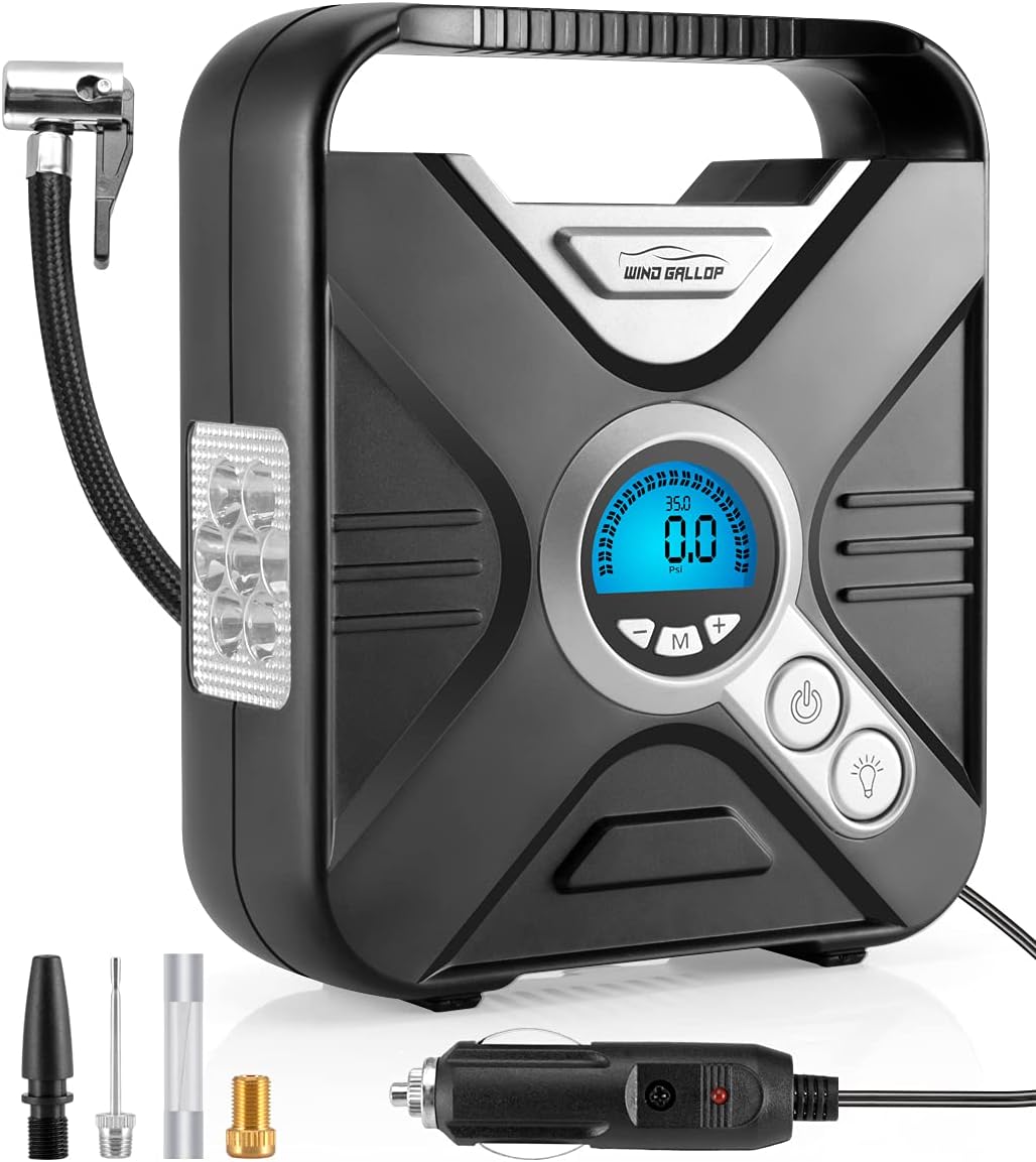 Car Tyre Inflator Air Compressor Tyre Pump 12V Electric Car Air Pu...