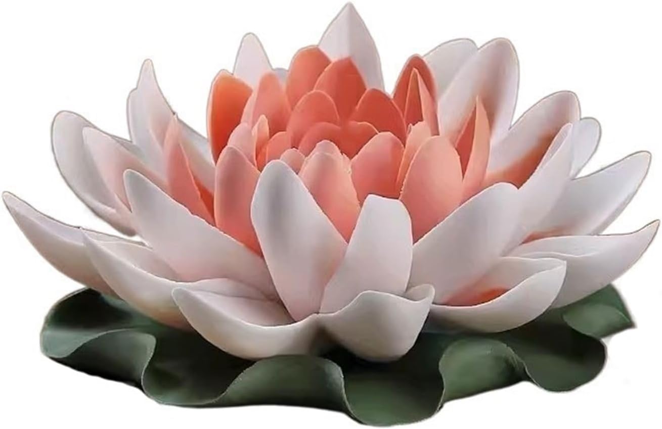 LUNIZ Incense Burner Exquisite Lotus Incense Holder, Handmade Ceramic Incense Holder, Zen Decorative Ornament Incense Holder Incense Holder