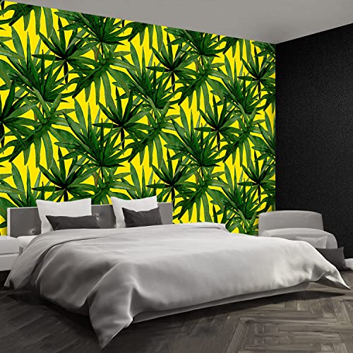 Papier peint feuilles tropicales auto-adhésif 250x104cm Tulup - 3