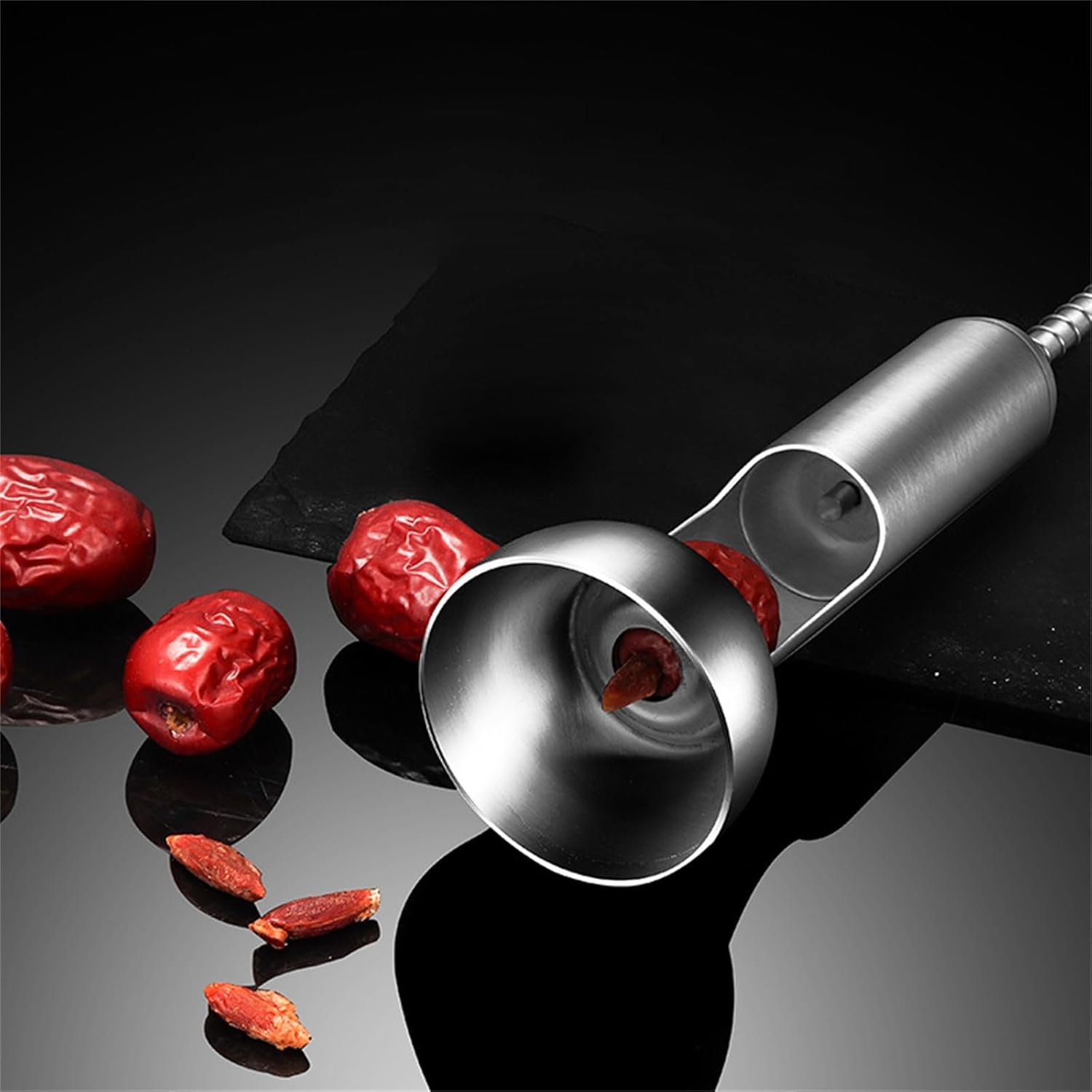 Cherry Pitter Tool Stainless Steel Cherry/Date Olive Pitter Corer - Quickly and Efficiently Remove Stones Or Seeds | Satisfying Fun to Use Seed Removal Fruits