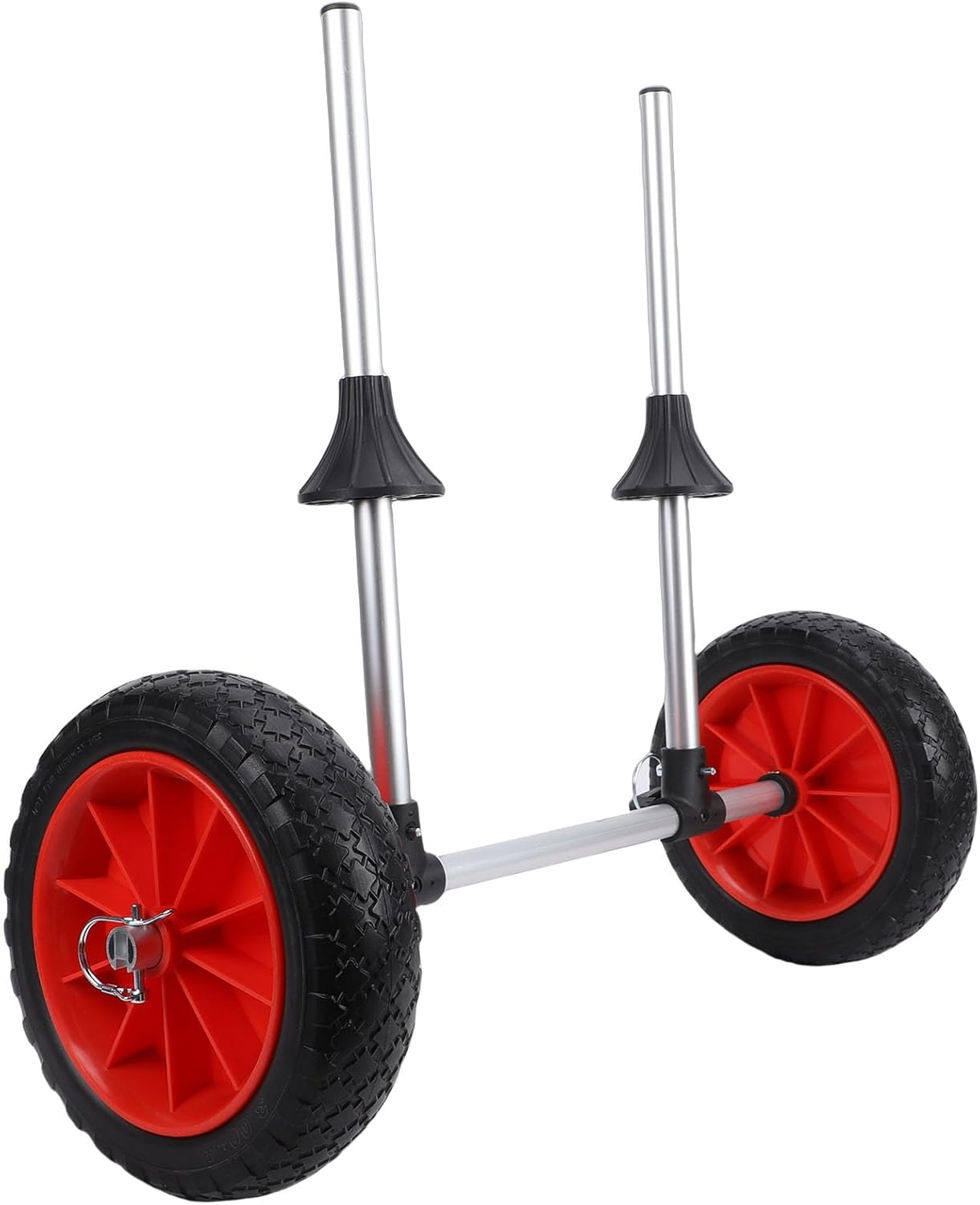 Diydeg Kayak Cart, Adjustable Width Canoe Trolley Carrier with Rubber Tires, Aluminum Alloy Frame, Detachable Kayak Dolly for Canoes, Paddleboards, Quick Assembly