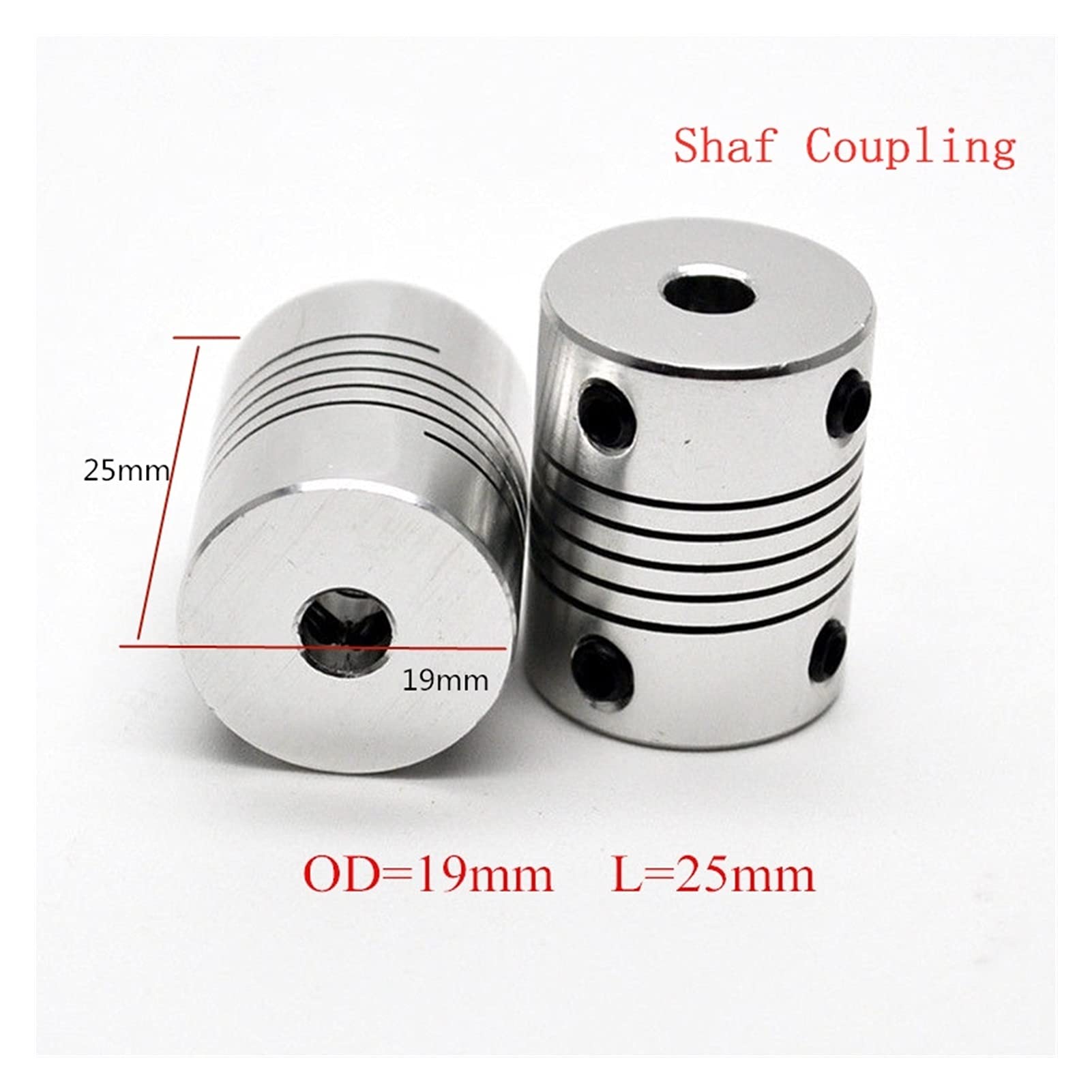 JIYAMI'EN EL-b Acoplador para Acoplamiento Flexible de Acoplamiento del Eje de la mandíbula del Motor Paso a Paso para la Impresora 3D Pareja Conjunta D19 * L25 (Inner Diameter : 8x10)