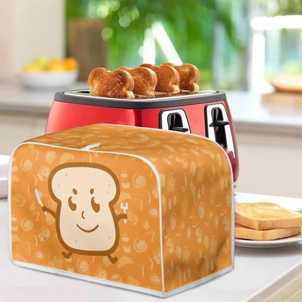 Tassteen Toaster Protective Cover Cartoon Printing Bread Machine Dust Cover Small Home Appliance Toaster Dust Cover S