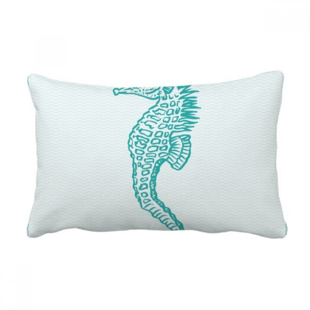 Oreiller lombaire hippocampe bleu pour décorer votre canapé de salon moderne