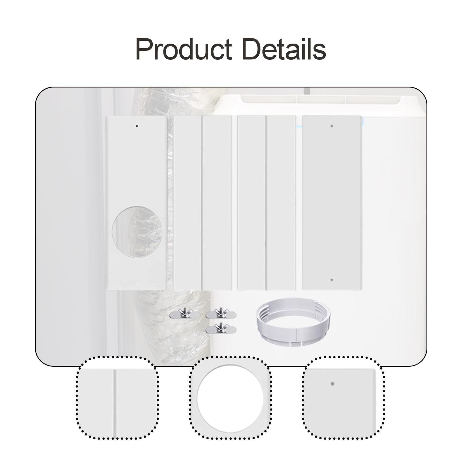Kit Condizionatore Portatile da Finestra con Raccordo Rotondo, Universale, in PVC, Regolabile