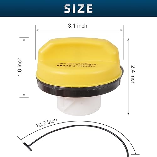 Miniatura 7 de Tapa del depósito de combustible compatible con Chevrolet Chevy Silverado 1500 2007-2011, Cadillac Escalade ESVEXT 2009-2011, GMC Sierra 1500 Yukon