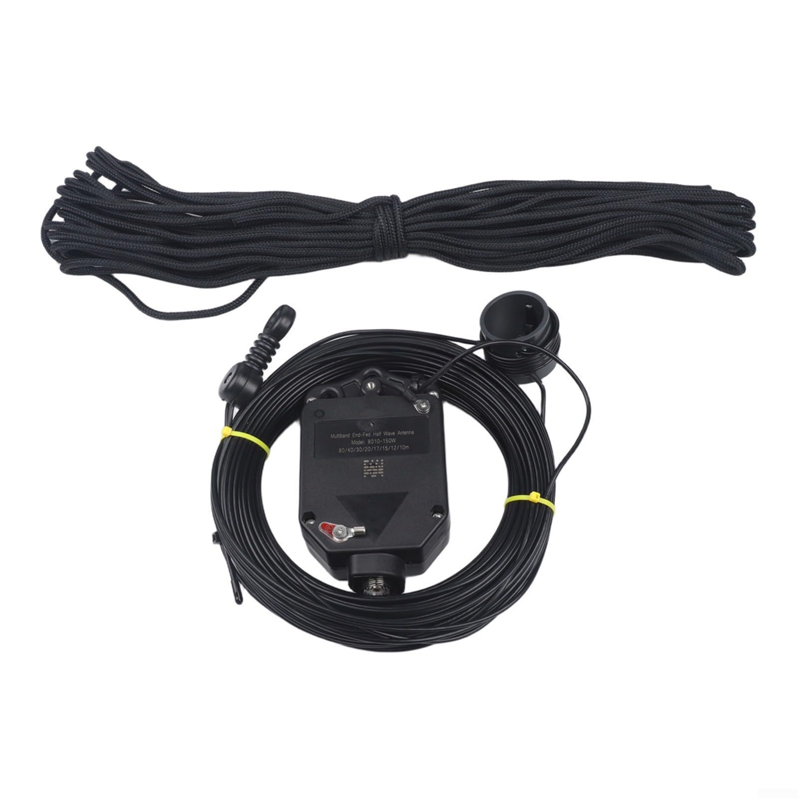 Antena multibanda HF para radioaficionados con hilo de 40m de media onda y balun 1:64 de 150W