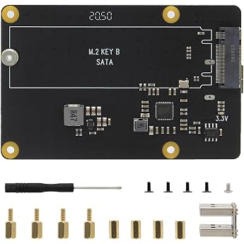 Geekworm For Raspberry Pi 4 X862 V2.0 M.2 Key-B SATA SSD Storage Expansion Board with USB 3.1 Connector Support Key-B 2280 SSD