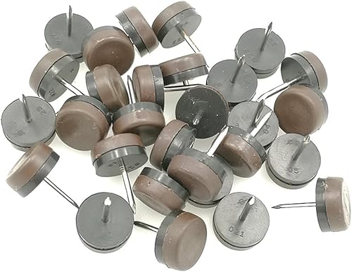 40 almohadillas deslizantes para muebles, de nailon, para patas de madera, sofá de mesa (diámetro, blanco)