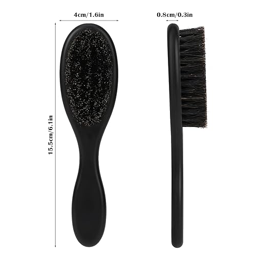 Miniatura 5 de Cepillo de peluquero para decolorar, 2 piezas de cerdas de jabalí naturales con mango de ABS, cepillo profesional de limpieza para desenredar,