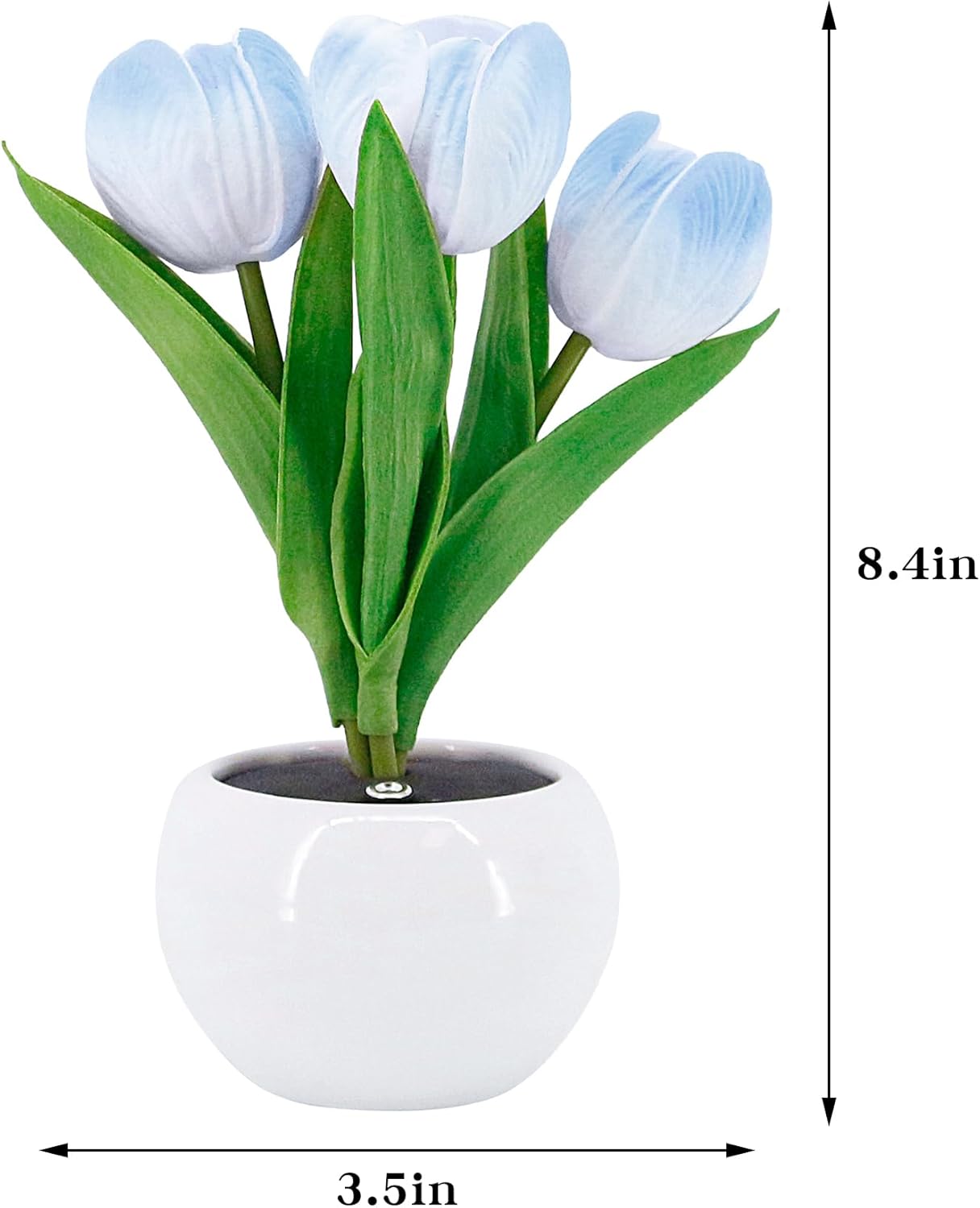 Naimo Tulip Night Light Rechargeable LED Night Lamp Flower Table Lamp for Bedroom Living Room Birthday Party Desktop Home Decor