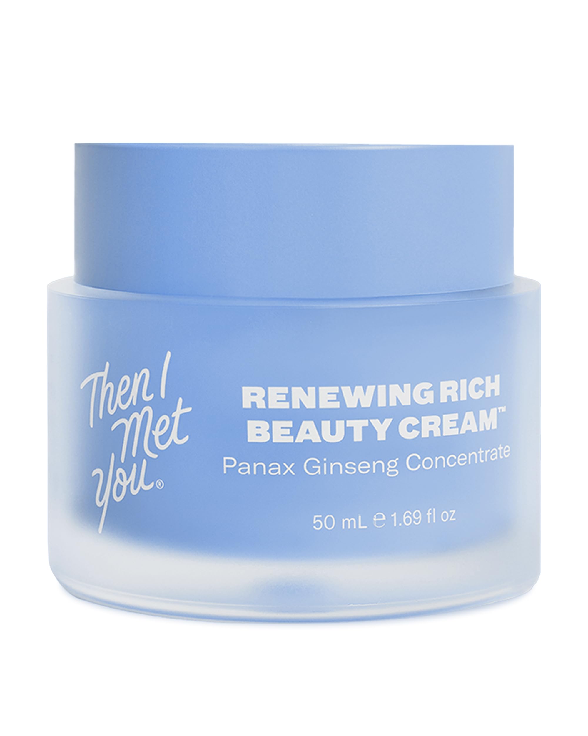 Then I Met You Renewing Rich Beauty Cream, Deep Hydration Korean Moisturizer with Quad Ginseng Complex, Fast Absorbing Vegan-Cruelty-Free Plant-Based Antioxidant, Alcohol Free Skincare for Exfoliated
