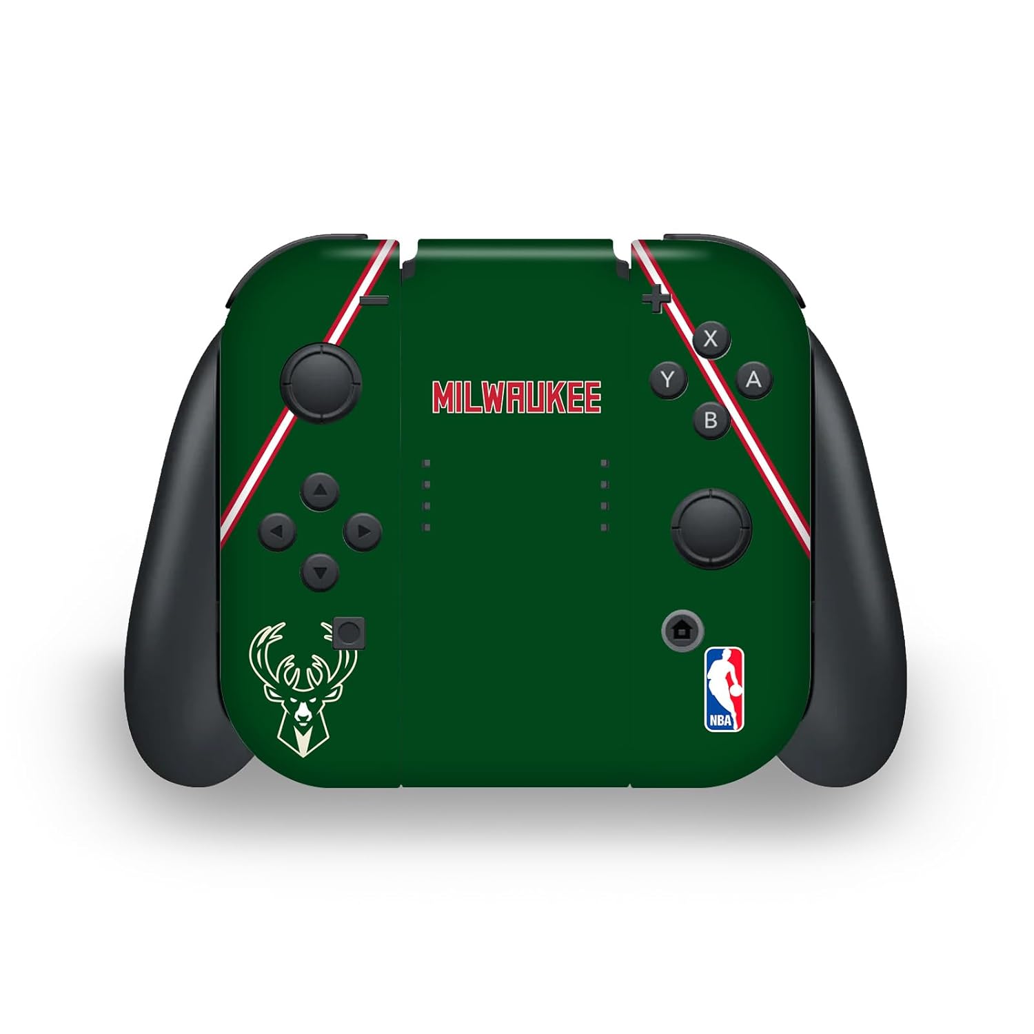 Head Case Designs Officially Licensed NBA Retro Design Milwaukee Bucks Logo Vinyl Sticker Gaming Skin Decal Cover Compatible With Nintendo Switch OLED Bundle