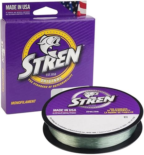 Miniatura 12 de Stren - Línea de pesca monofilamento original 2-Transparente/azul fluorescente,Claro,Transparente/azul fluorescente,Dorado (Hi-Vis Gold),Verde