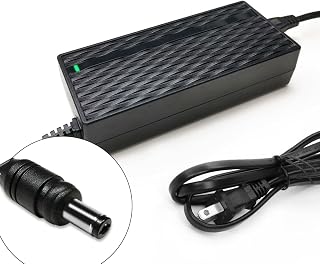 TOMOLOO 42V 2A Battery Chargers UL Certified Electric Scooter Charger Replacement Universal Lithium-ion Batteries Adapter 1-Prong 0.22 inch Plug Inline Connector for 50/60Hz 100-240VAC Cord 7.91 ft
