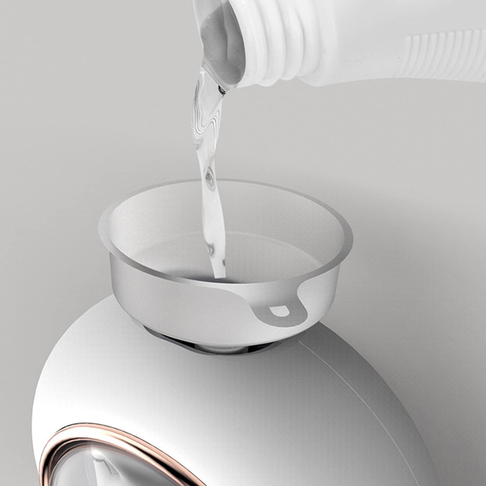 Fafeicy Dispenser di Sapone a Parete, Design a Capsula Spaziale, Dispenser Automatico di Schiuma, Ricaricabile, Impermeabile, per e Bagno