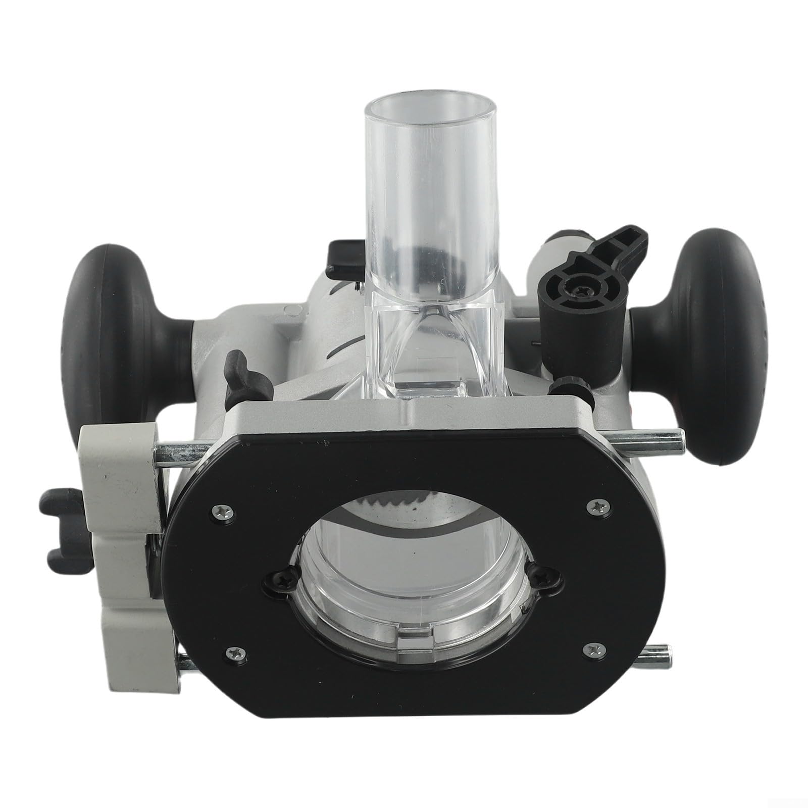 Fresadora sumergible de 65 mm para fresadoras, base metálica ajustable con cierre rápido de acero, casquillos de aluminio de precisión y guías para carpintería, fresado y hierba