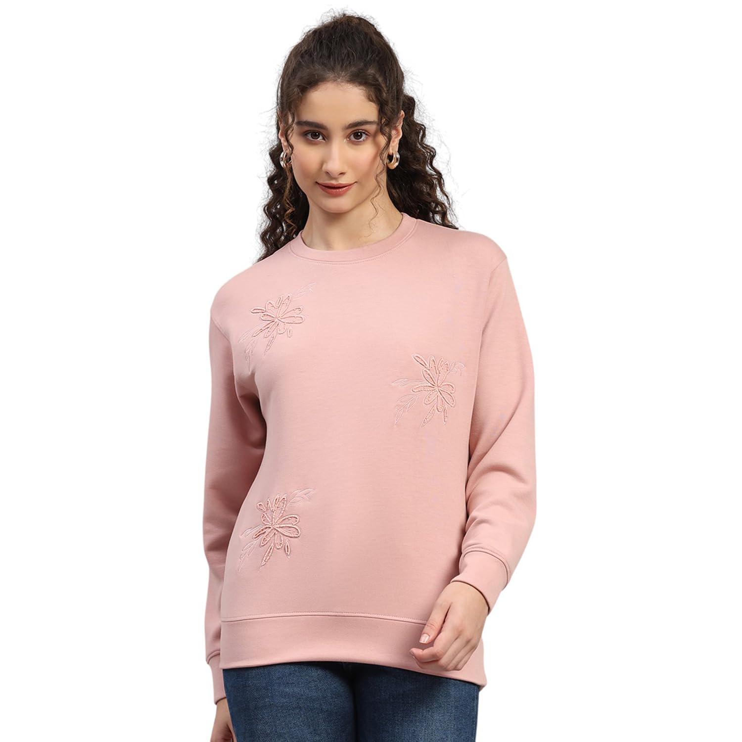 monte carlo Womens Regular Fit Embroidered Pull On Closure Full Sleeve Winter Sweatshirt |Pullover for Ladies | Soft Comfortable Casual Winter Wear for Women's(Pack of 1)-picture-31
